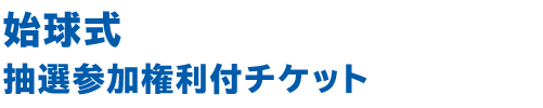 始球式 抽選参加権利付チケット